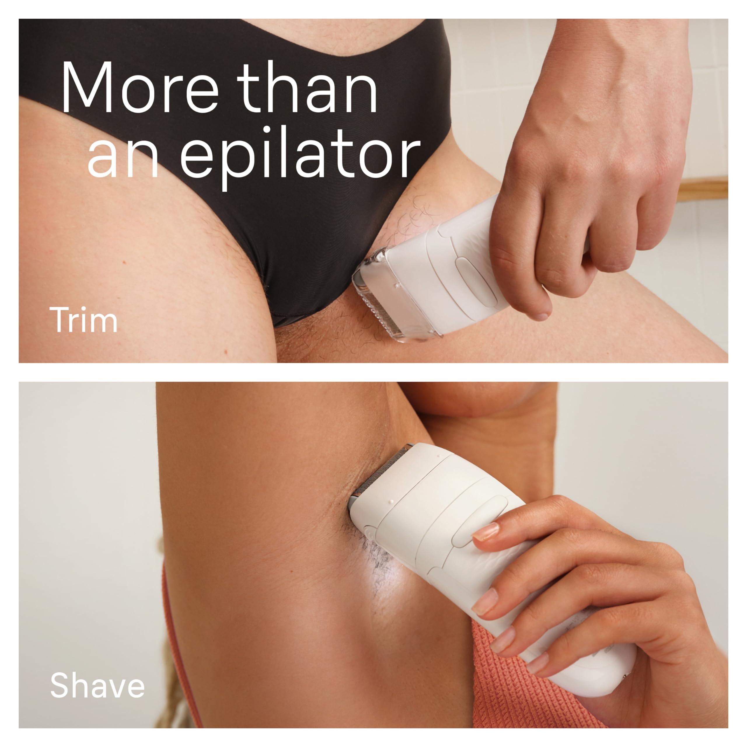 Braun Braun Epilator Silk-pil 7, Hair Removal Device, Women Shaver & Trimmer, Wet and Dry, Wide Head, Includes Shaver Head and Trimmer Comb, SE7-041, Silver