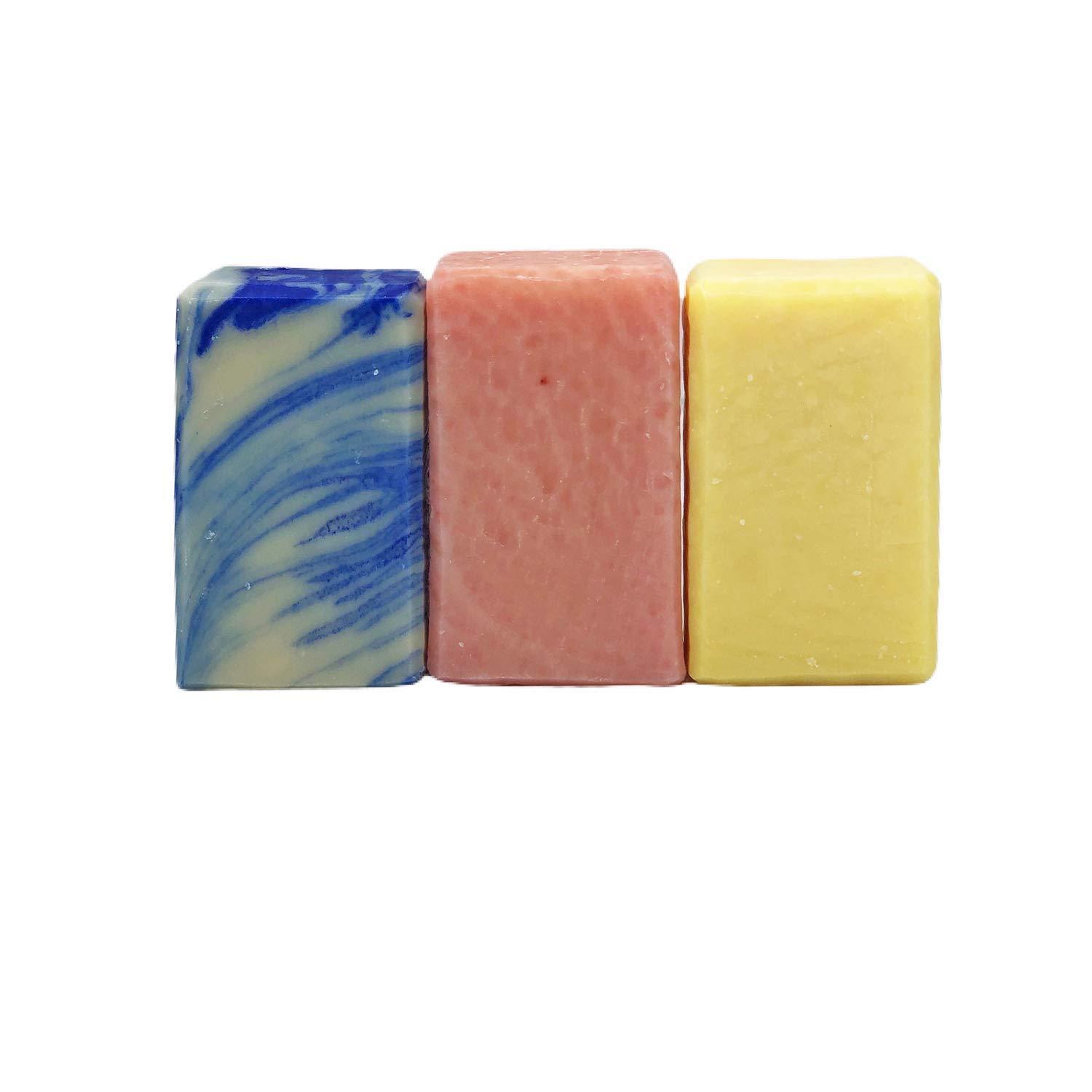 An Ancient Art An Ancient Arts Bar Soap Set of 3 Aprox. 3.25oz - All Natural Soap Handmade with Olive Oil, Palm Oil, and Coconut Oil (Texas Bluebonnet, Indian Paintbrush, Yellow Rose) - Gift Set (Texas Set)