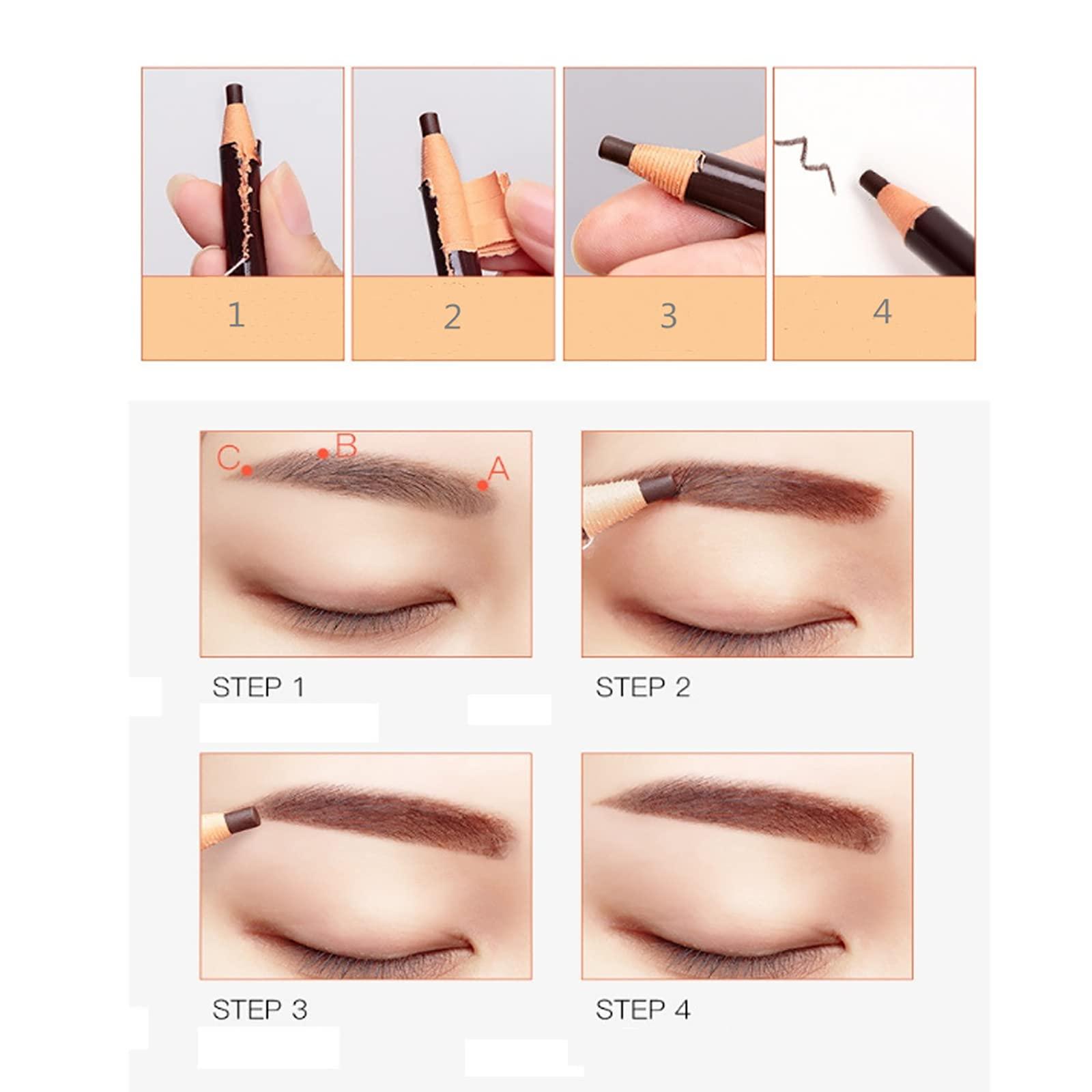 Pinkiou 5pcs Microblading Pencil Waterproof Eyebrow Peel-off Pencil Pull Cord Microblading Supplies Brow Lamination Pencil Set For Marking Filling Outlining Eye Brow Liners In 5 Colors