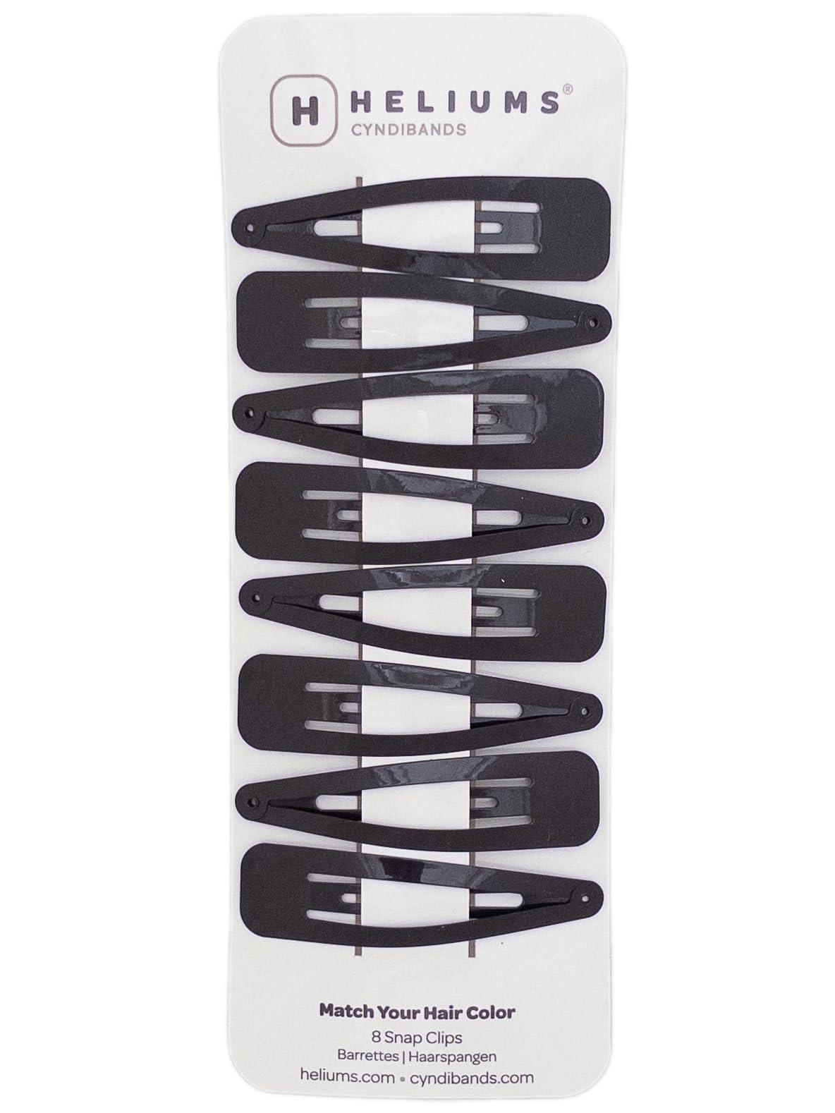 Heliums Heliums Large Snap Hair Clips - Dark Brown - 2.7 Inch Metal Hair Barrettes for Women, Metallic Snap Clips - 8 Count