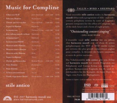 HARMONIA MUNDI Music for Compline