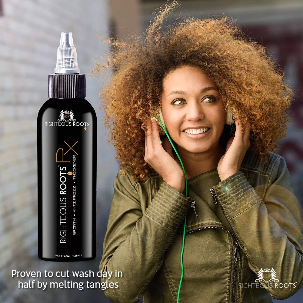 Righteous Roots Righteous Roots Rx Hair Oil for Hair Growth, Anti Frizz and Thickener Best for Curly, Wavy Natural Hair and Beards. 4fl oz (Previously known as Hair RX)