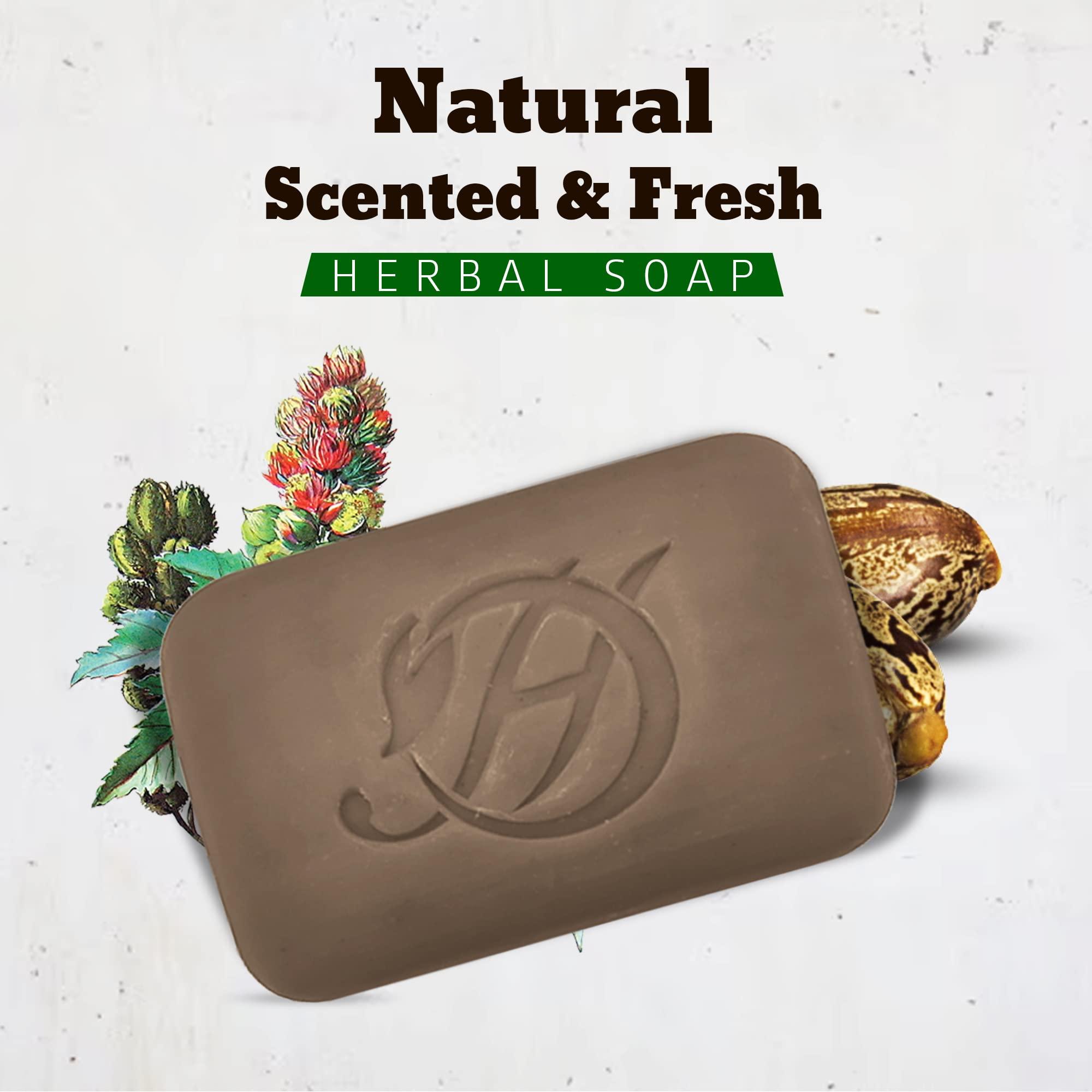 HERBOGANIC HERBOGANIC Herbal Soaps Trio Pack Featuring Castor oil Herbal Soap, African Black & Shea Butter Herbal Soap, and African Black & Cocoa Butter Herbal Soap And Many More - 5 oz Each