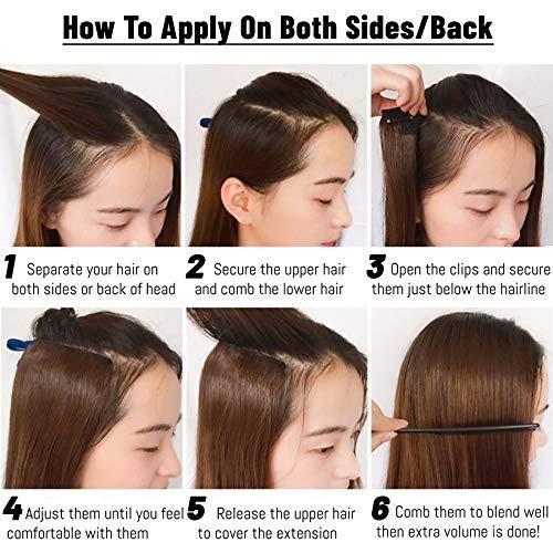 S-noilite S-noilite Clip in Hair Extensions for Short Hair 100% Real Human Hair 1PCS 2 Clips Clip in Hairpieces For Women with Thinning Hair Add Hair Volume 15g 10Inch-Natural Blonde