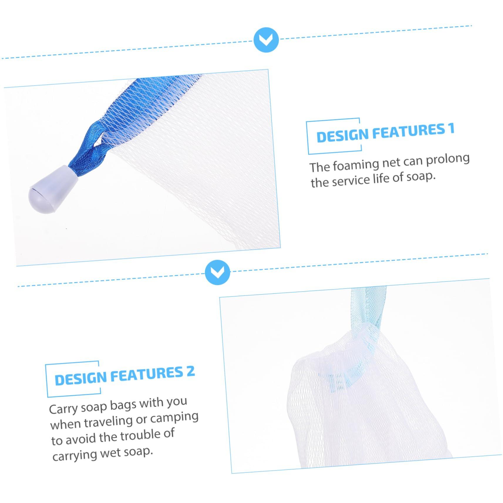 Healeved Healeved 20Pcs Handmade Soap Foaming Nets Colorful Shower & Bath Foaming Bags for Easy Soap Bubbles Random Colors Durable Mesh Soap Pouches for Cleansing