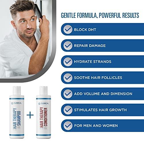 Clinical Effects Clinical Effects Hair Therapy Shampoo and Conditioner Set - Hair Growth Shampoo and Conditioner for Thinning Hair - Biotin, Saw Palmetto, and DHT Blocking Ingredients - USA Made - 2 Bottles, 8 fl oz
