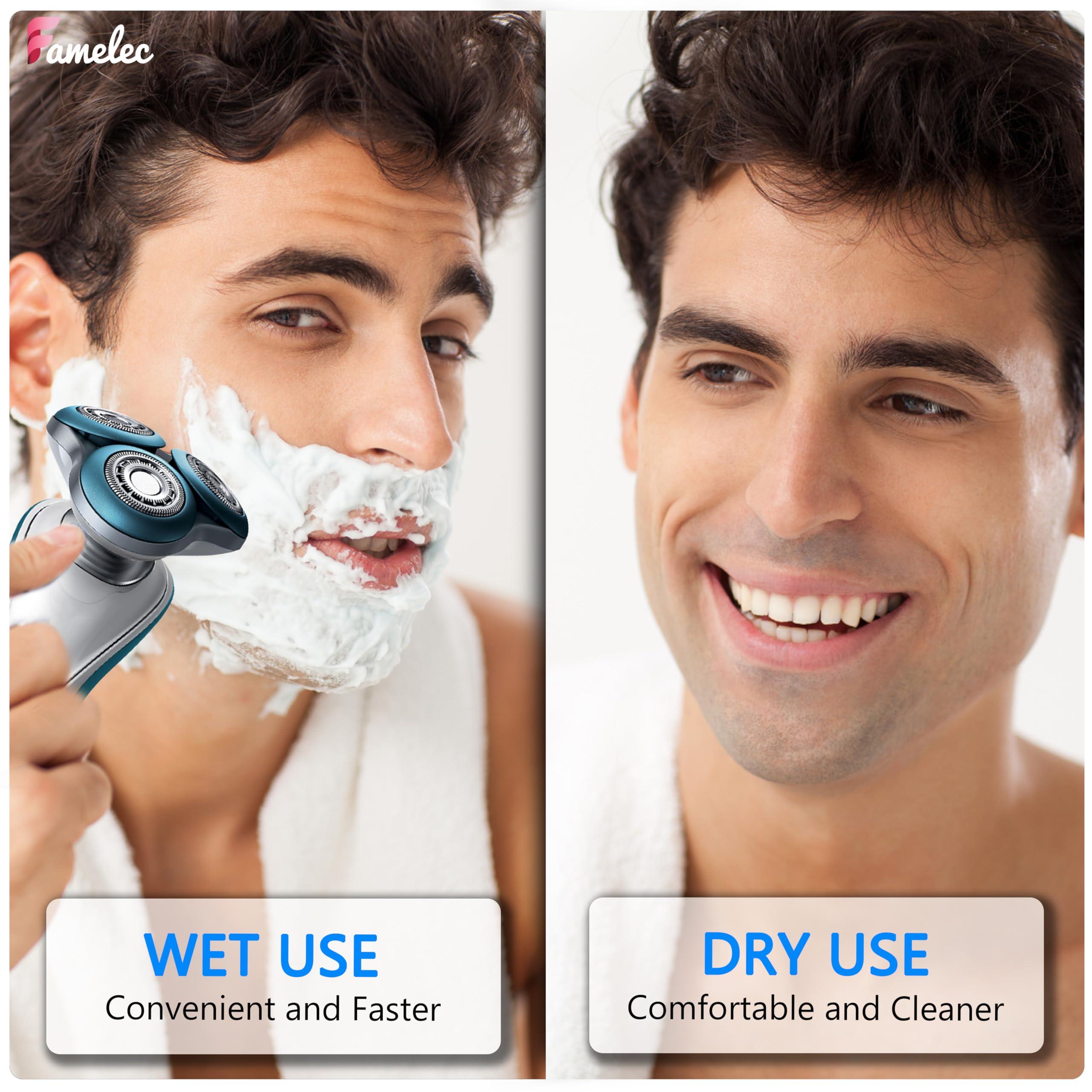 FAMELEC SH70/SH71 Replacement Heads for Philips Norelco Shaver Series 7000, Compatible with Philips Norelco 7000 Replacement Heads, New Upgraded Blades for Norelco Replacement Heads Series 5000 Angular