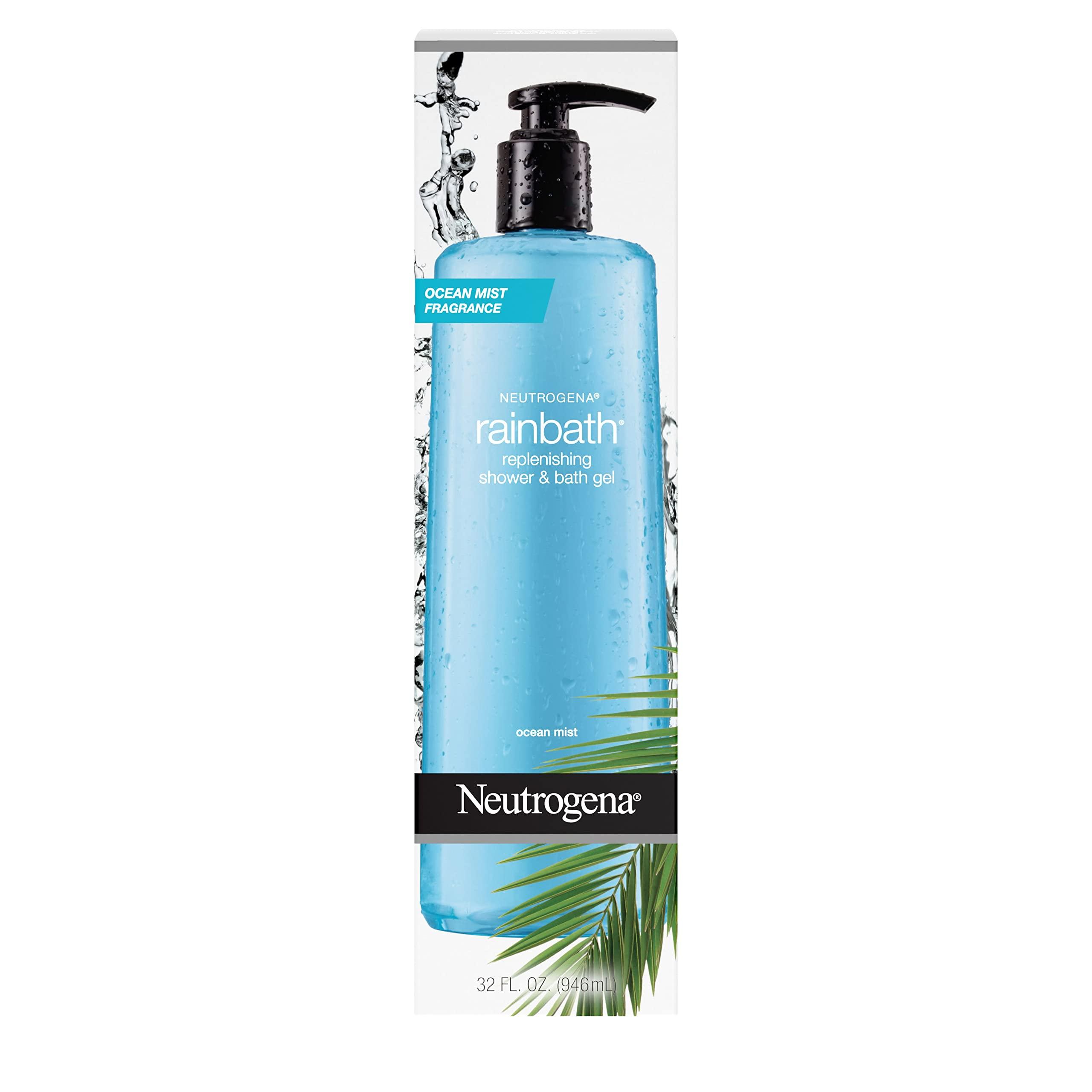 Neutrogena Neutrogena Rainbath Body Wash, Refreshing, Moisturizing Daily Body Cleanser and Shaving Gel with Clean Rinsing Lather, Ocean Mist Scent, 32 fl. oz