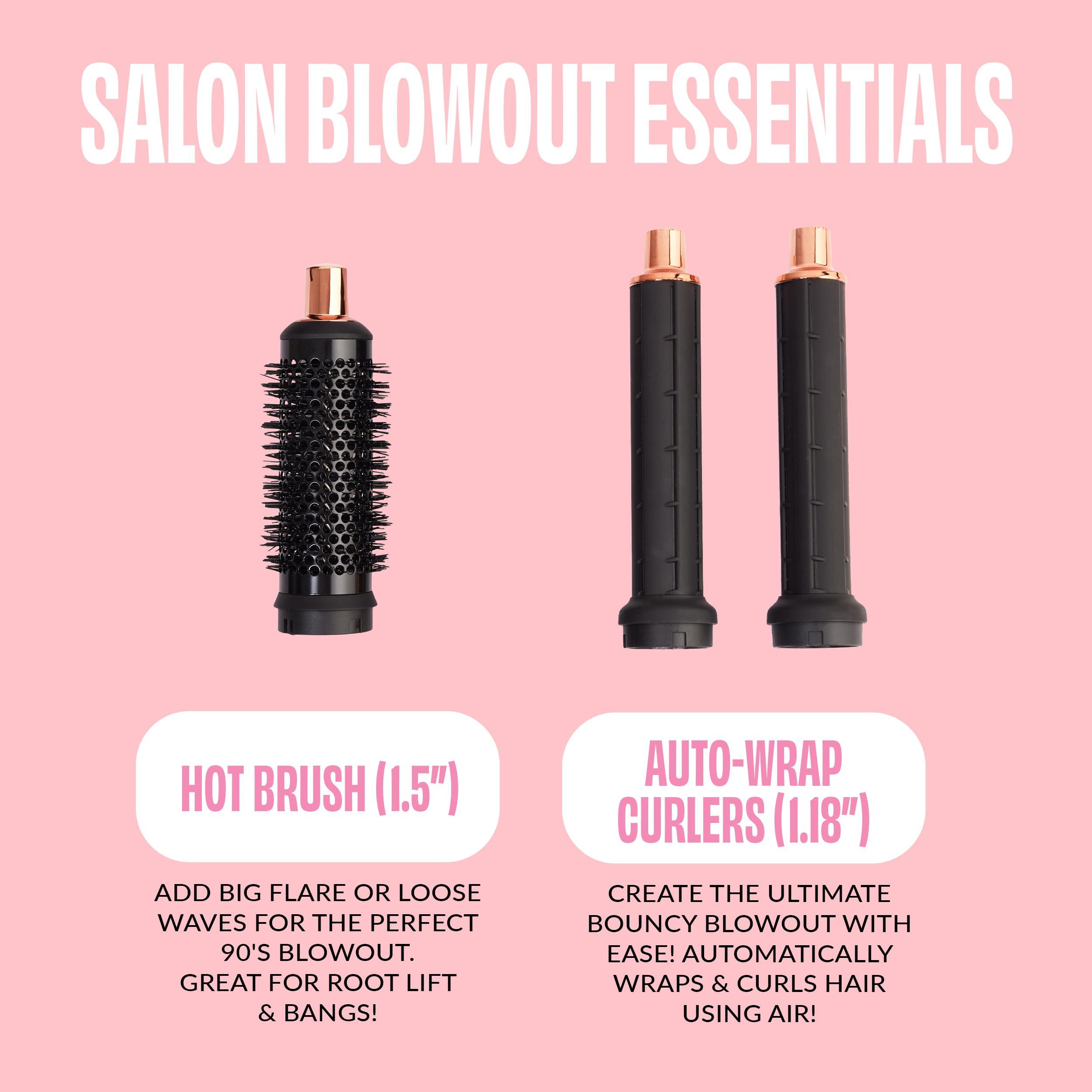 FoxyBae FoxyBae Premium Texture & Styling Duo - Super Styler Pro 5-in-1 Hair Wand Set Black Rose-Gold & Biotin Sea Salt Spray