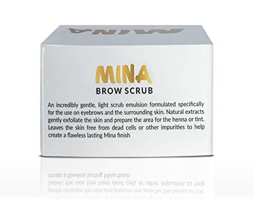 MinaiBrow MINA Brow Scrub | For Longer Lasting Henna Or Tint | Natural Extracts Gently Exfoliate The Skin | Prepare The Area For Henna Or Tint 50ml