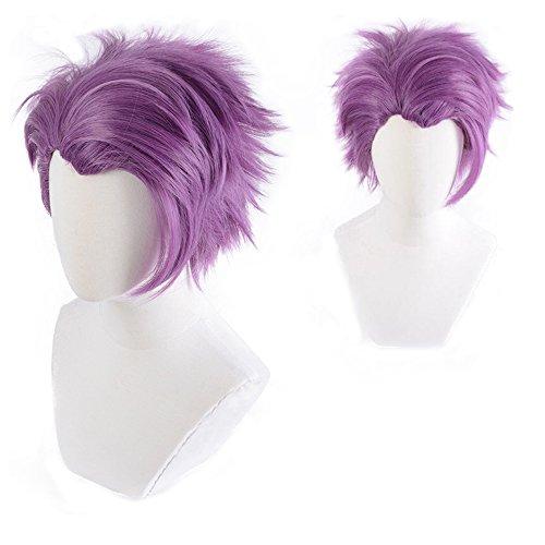 magic acgn magic acgn Lancelot Fate/Grand Order purple Layered Short Game Hair Cosplay Wig Halloween Wig ?