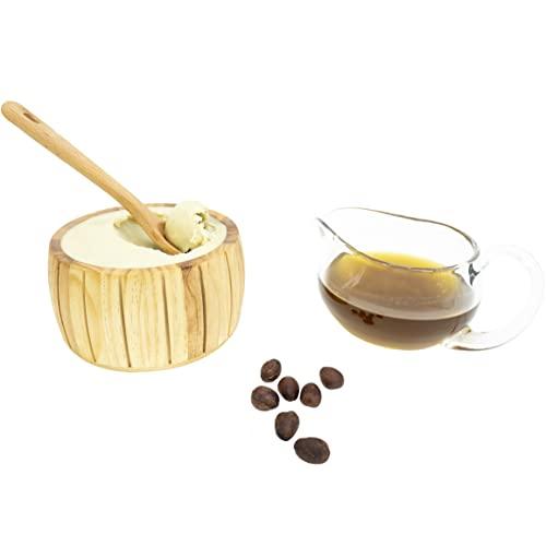 Shea Farms Raw Shea Butter - 8oz/.5lb Unrefined Shea Butter - Moisturizing African Shea Butter for All Skin Types - 100% Natural and Pure - Use it alone, as a base for Soap or Whipped Body Butter