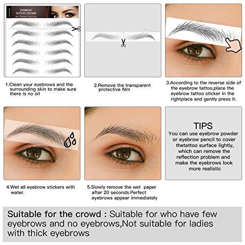 Aresvns Aresvns Eyebrow Tattoo Brown 99 Pairs!Tattoo Eyebrows Waterproof,4D Fake Eyebrows,Popular Eyebrow Shapes,Eyebrow Transfers Stickers Christmas Gift