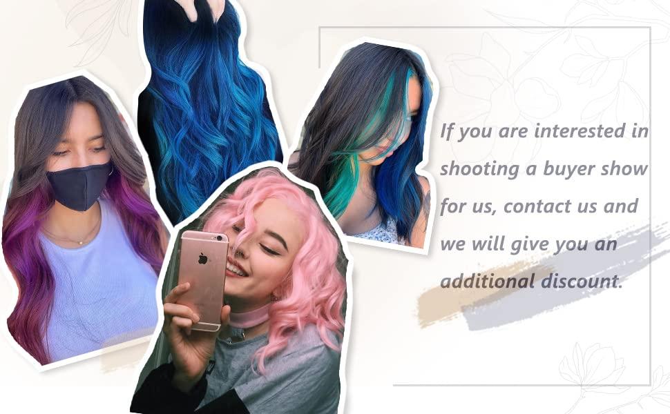 RUNATURE Great Deals:RUNATURE Real Itip Human Hair Extensions Keratin Pre Bonded Teal Hair Extension I Tip and I Tip Human Hair Extensions Pink Pre Bonded Human Hair Extension Silky Straight