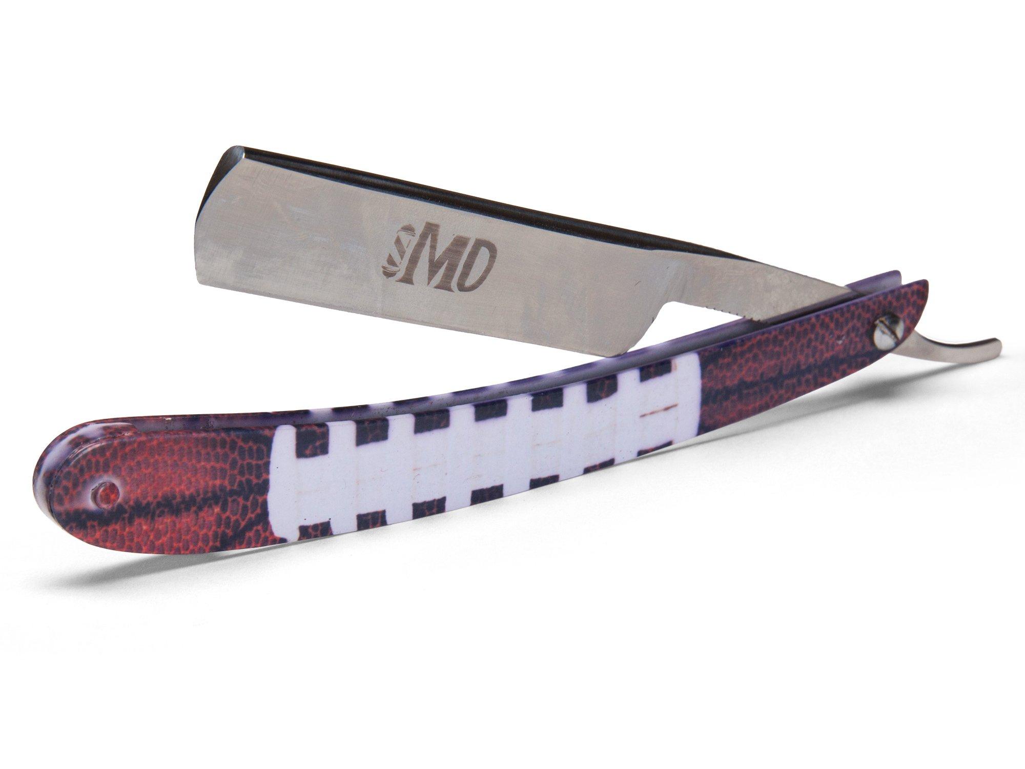 MD Barber ~SHAVE READY~ MD Football Straight Razor (Steel)