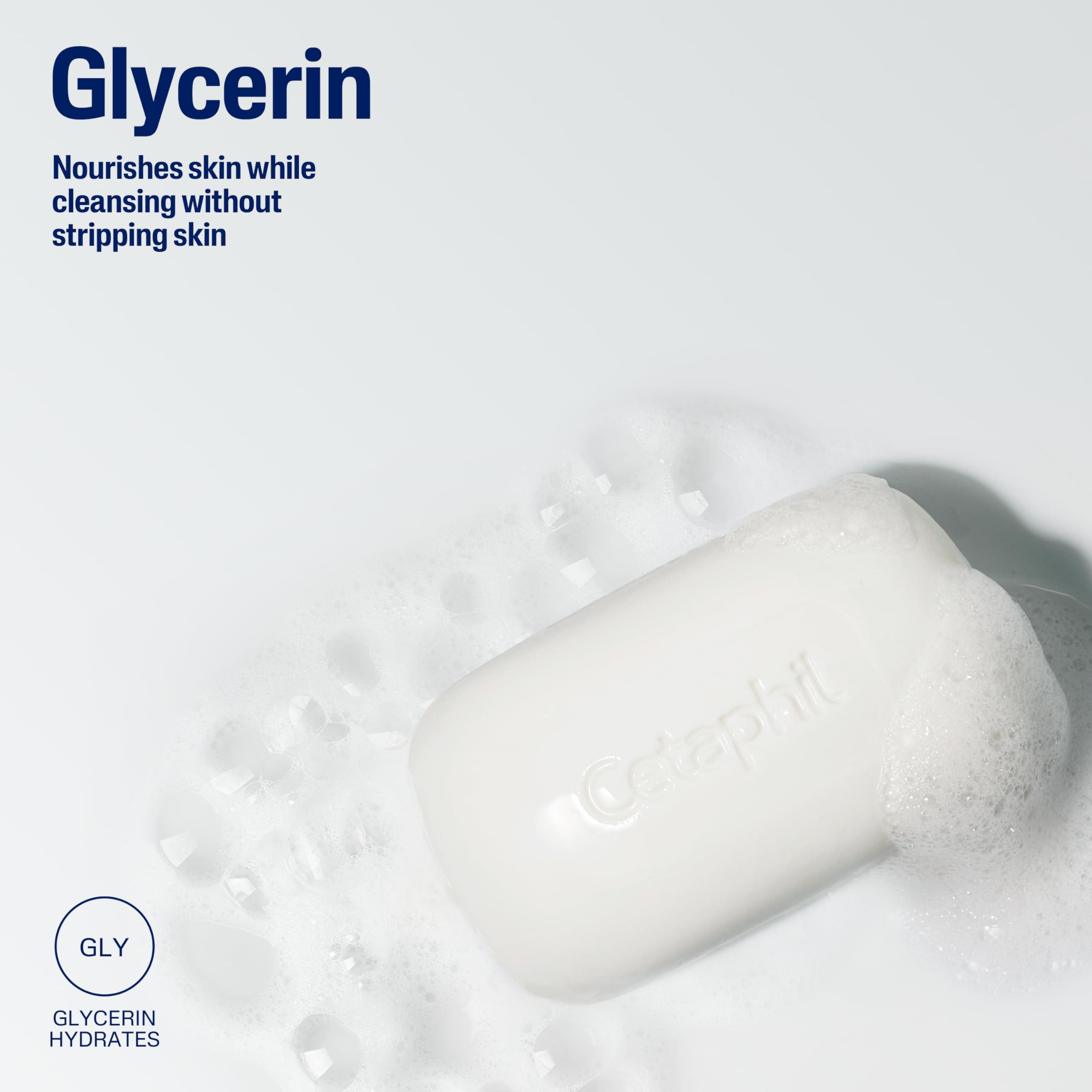 Cetaphil CETAPHIL Gentle Cleansing Bar, 4.5 oz Bar (Pack of 6), Nourishing Cleansing Bar For Dry, Sensitive Skin, Non-Comedogenic, (Packaging May Vary)