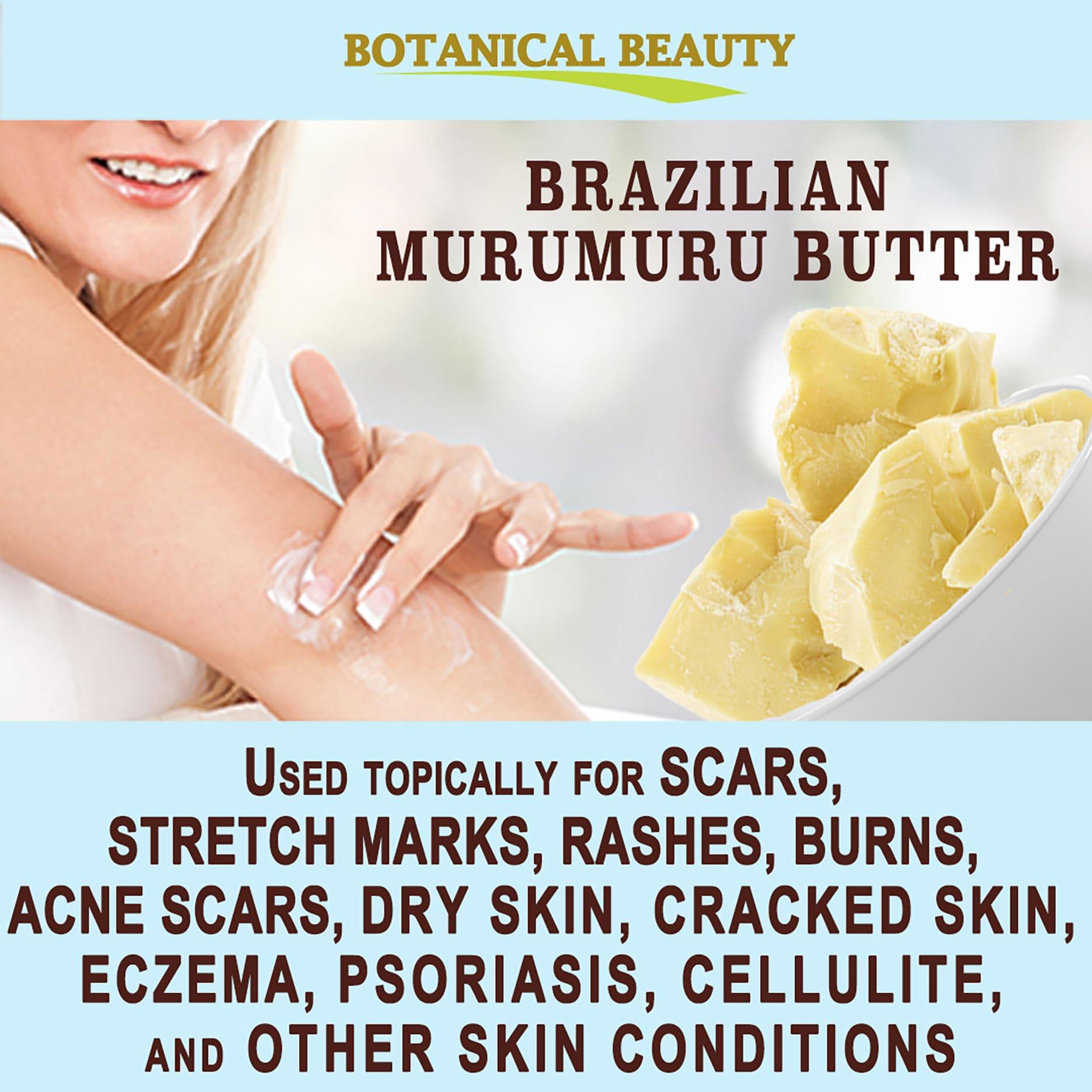 Botanical Beauty Botanical Beauty MURUMURU BUTTER Astrocaryum murumuru 100% Pure Natural, Unrefined, RAW, Virgin. Natural Skin Moisturizer Vegan for Face, Skin, Body, Hair, Lips, Nails, Lotions, Cream 8.46 oz 240 gr