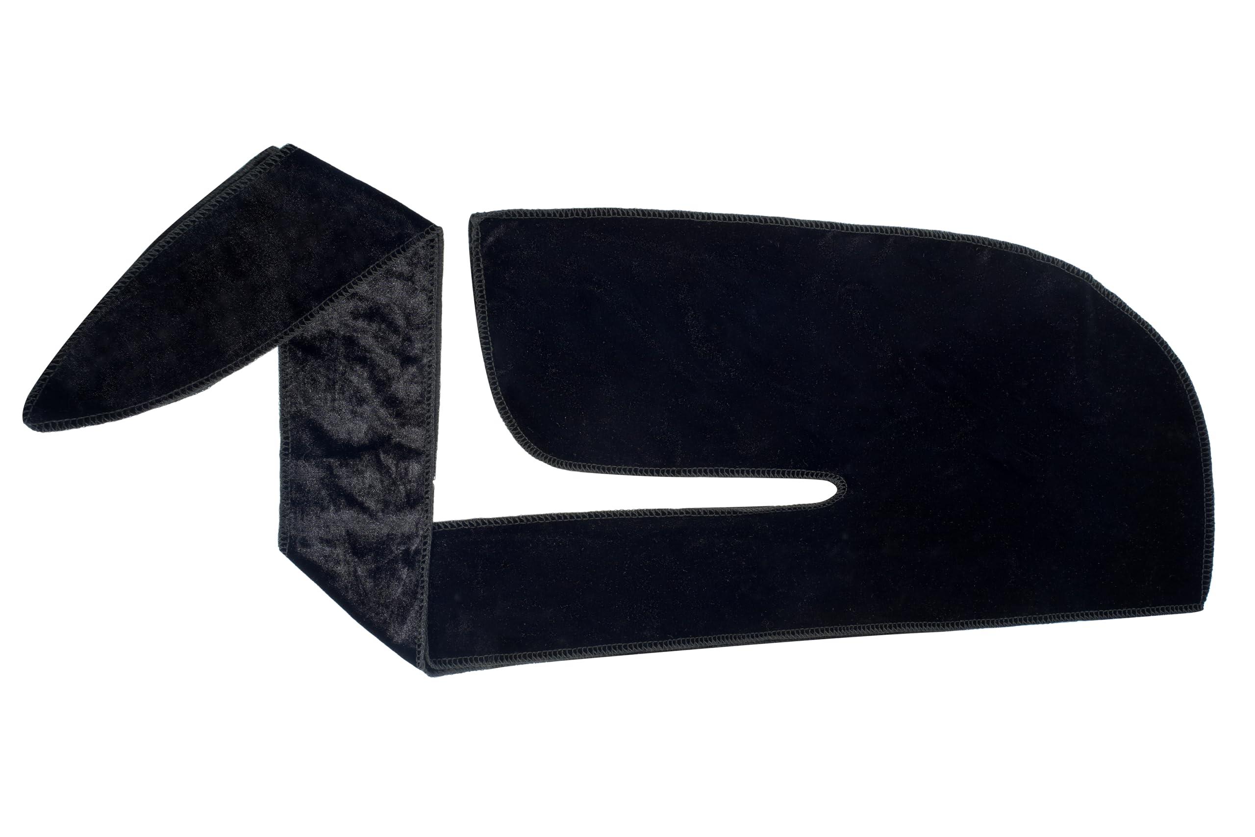 Fabz Beauty Fabz Beauty Silky Durag Velvet Black, Luxury Velvet Durags for Men and Women, Headwraps, Bandana Perfect for Dreadlocks, 360 Waves, Curls