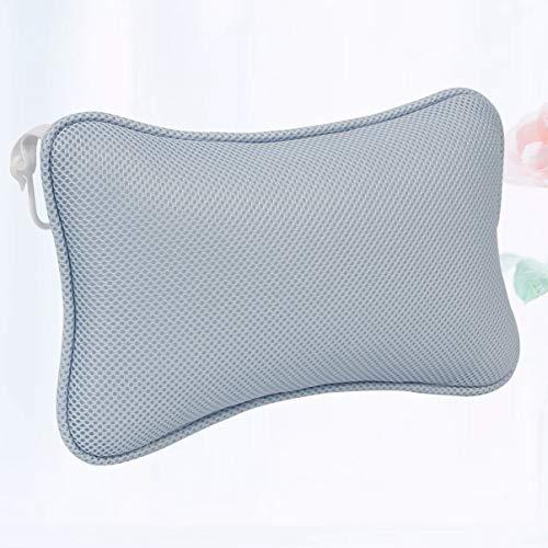 HEALLILY Bathing Pillow Bath Headrest Pillow Non- Slip Sponge Bathtub Pillow with Suction Cups Head Rest Spa Pillow Neck Shoulder Support Cushion for Home Hotel Blue Bath Neck Pillow Bath Neck Pillow