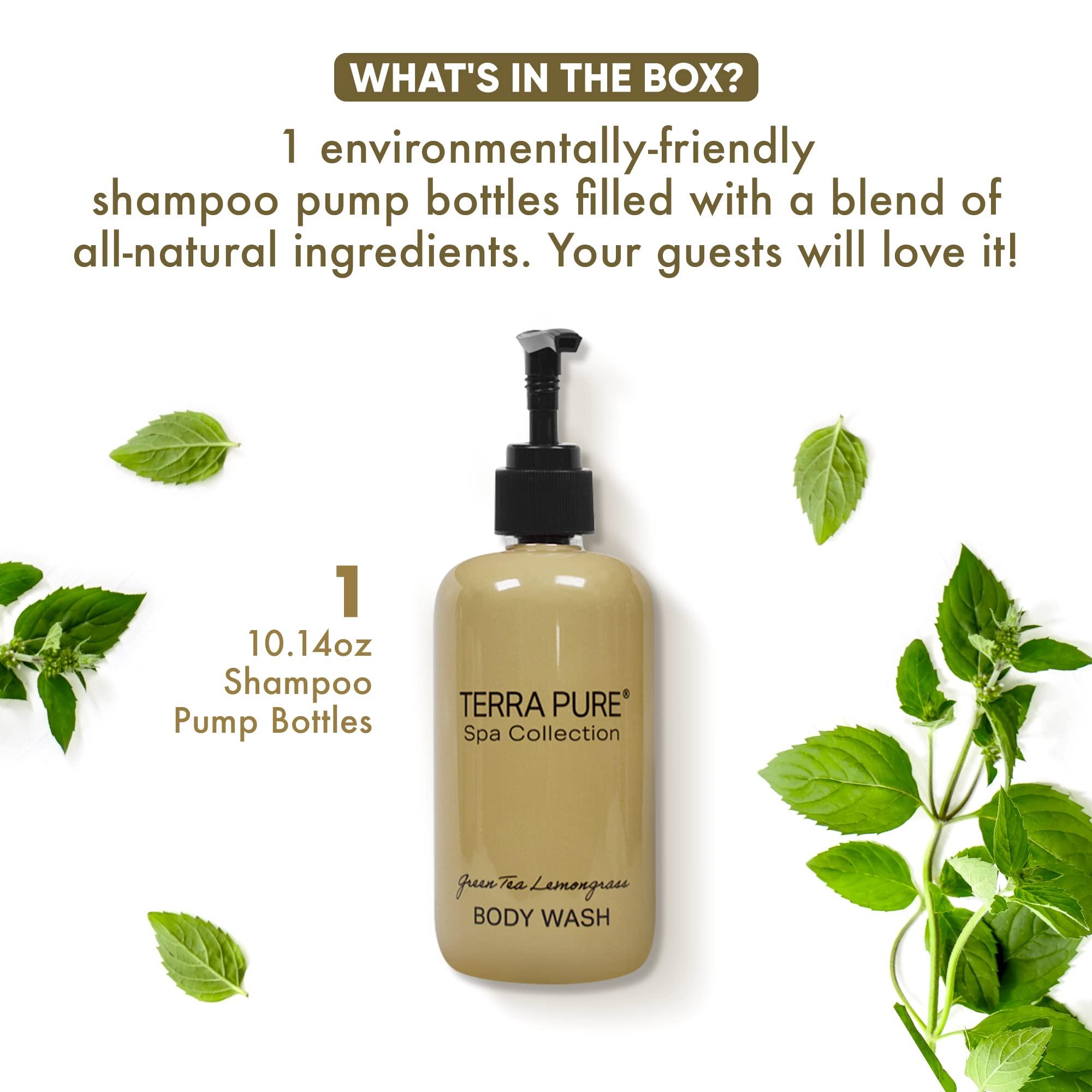 Terra Pure Terra Pure Shampoo, Conditioner and Body Wash | Spa Collection | Hotel Amenities in Pump Bottle | 10.14 oz. / 300 ml