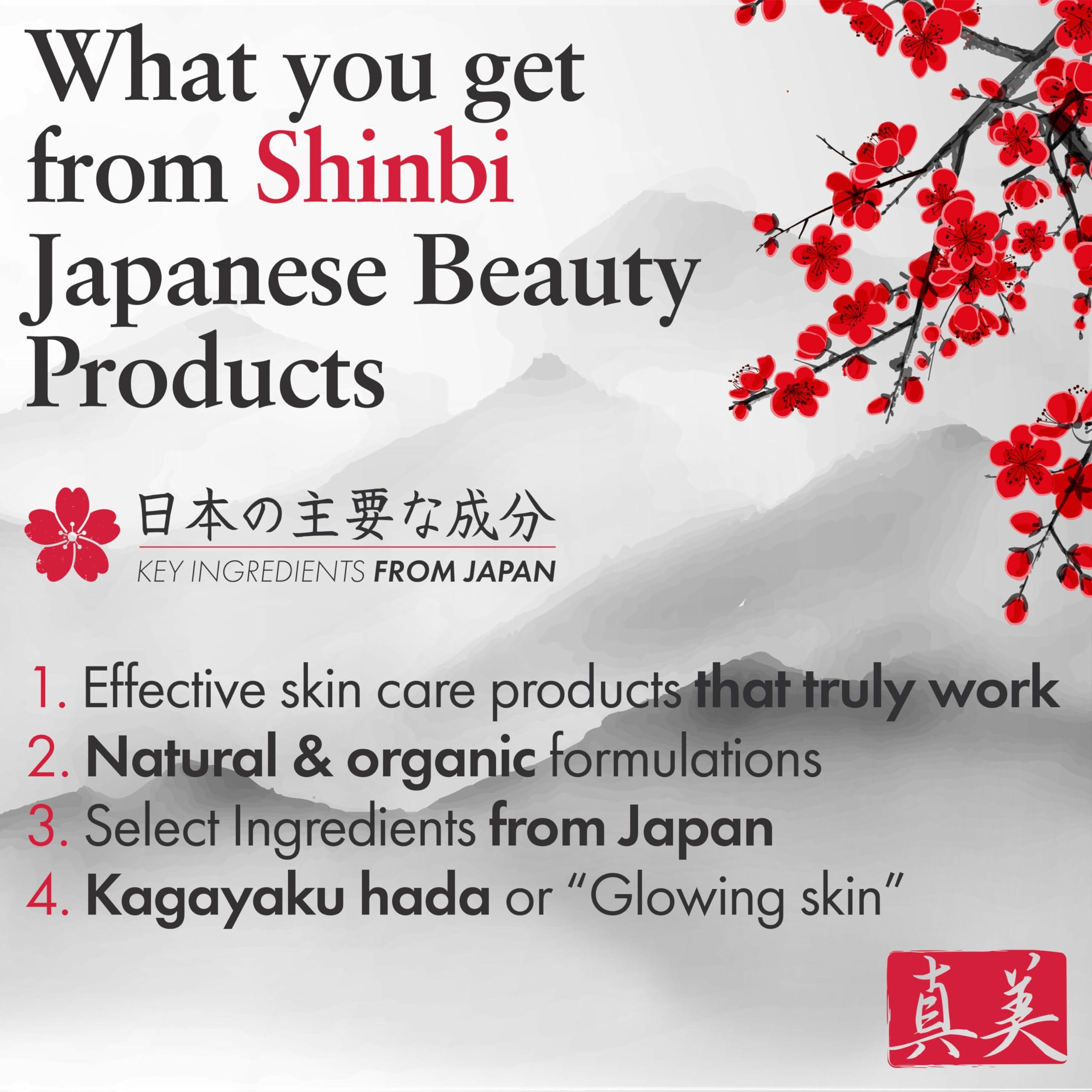 Shinbi Beauty Shinbi Beauty Japanese Face Wash Skincare Products - Japanese Rice Water Green Tea Cleanser - 99% Naturally Derived Japanese Beauty 4oz