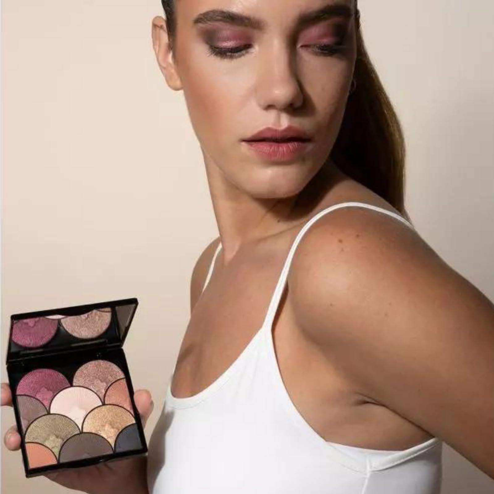 T. LeClerc T. LeClerc Eyeshadow Palette | The Eventail Smokey Eye Make Up Highly Pigmented Contouring & Highlighting Blendable 10 Shades, 6 Iridescent & 4 Matte Shadows (06 Nuit Etoilee)