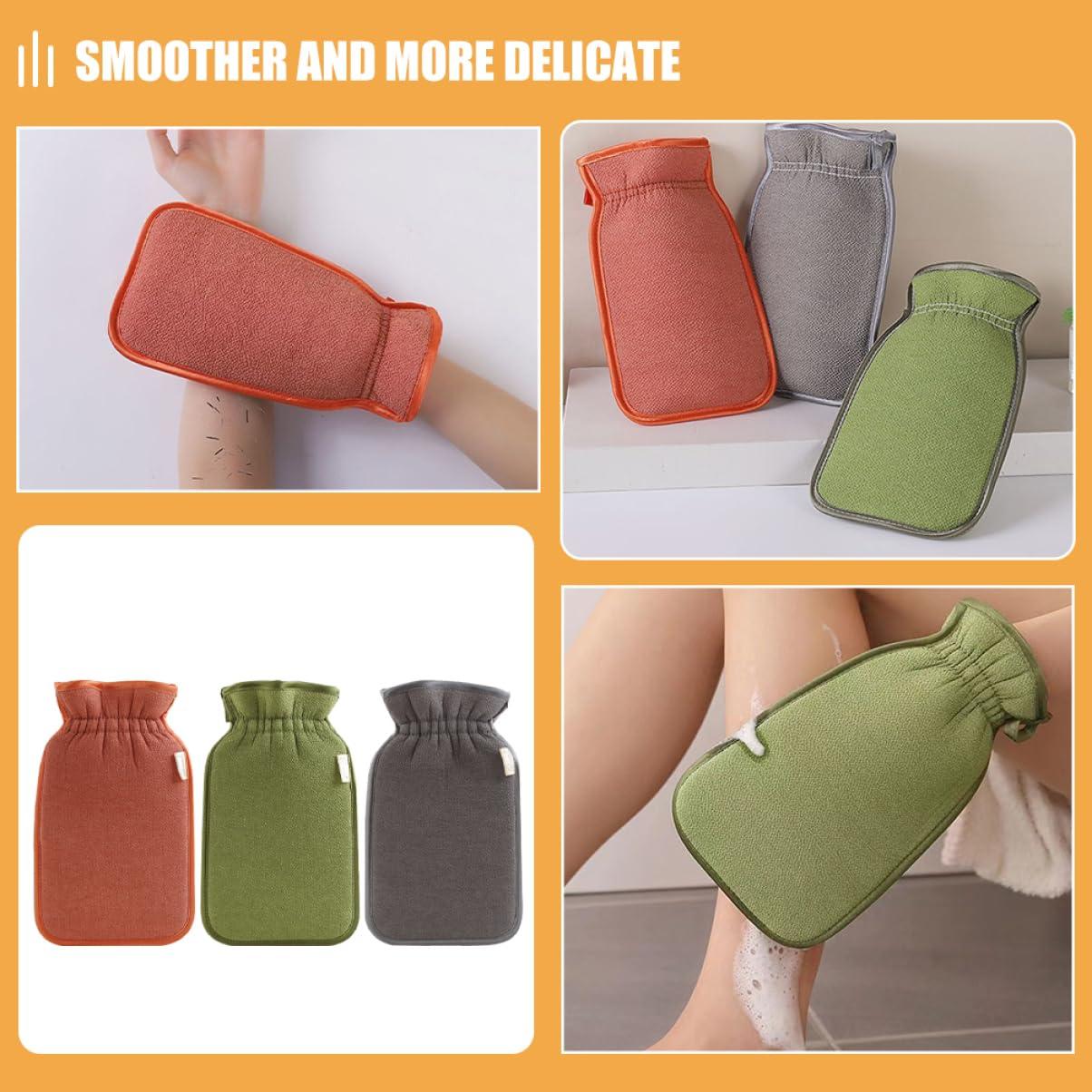 NOLITOY NOLITOY 3 Pcs Scrub Gloves Bath Mitts Shower Bath Gloves Body Scrubber Gloves Exfoliating Gloves Dead Skin Body Exfoliating Mitt Bath Mitt Loofah Body Wash Exfoliating Bath Scrubber Rayon