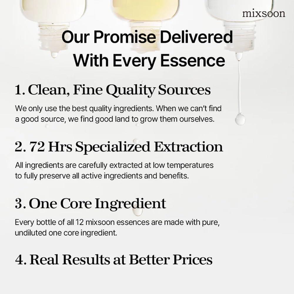 mixsoon mixsoon Galactomyces Ferment Essence - Deep Moisture, Tone Clarifying Essence to Smooth Skin for Dull, Uneven Skin - Korean Skincare for Glass Skin - Vegan (3.38 fl.oz / 100ml)