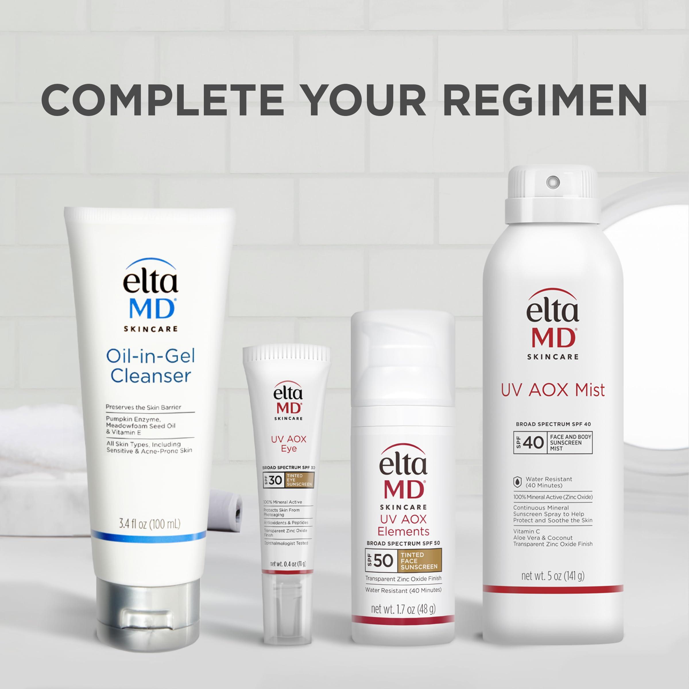 EltaMD EltaMD UV AOX Mist Mineral Sunscreen Spray, SPF 40 Spray Sunscreen for Face and Body, Zinc Oxide Formula, 5 oz Bottle