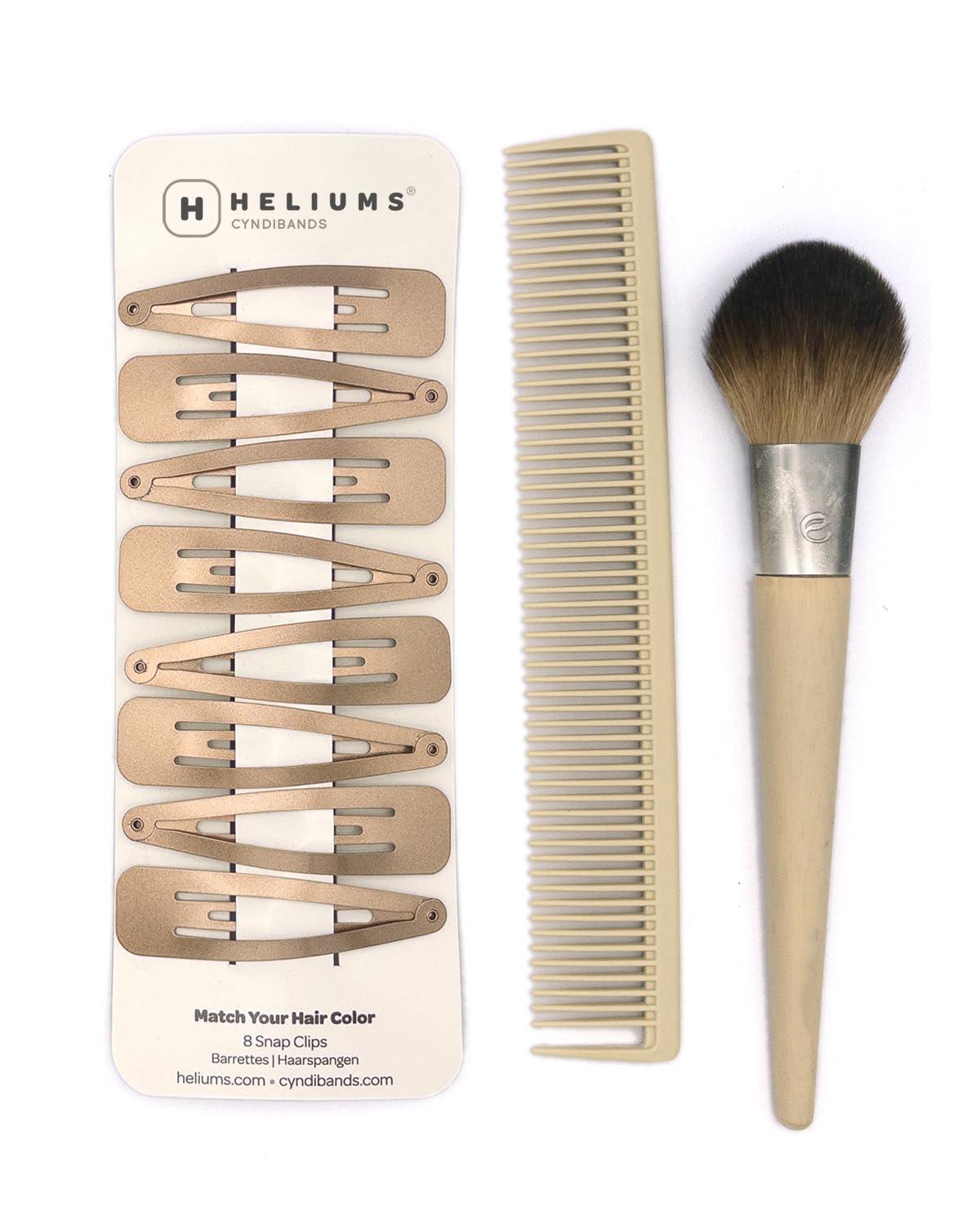 Heliums Heliums Large Snap Hair Clips - Dark Brown - 2.7 Inch Metal Hair Barrettes for Women, Metallic Snap Clips - 8 Count