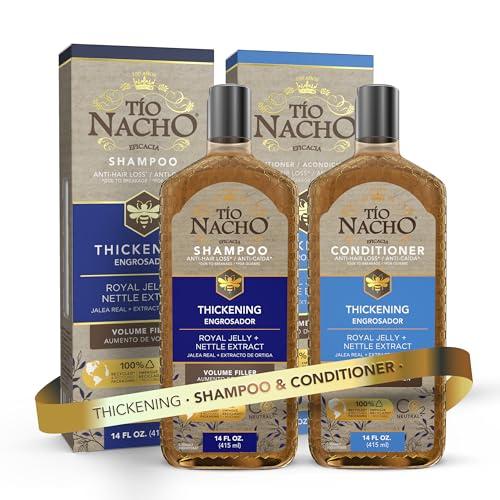 Tio Nacho Tio Nacho Thickening Shampoo and Conditioner Set: Capilgross, Royal Jelly, Nettle, Aloe Vera, Reduces Hair Loss, Strengthens, Nourishes, Volumizes - 14 fl oz Each