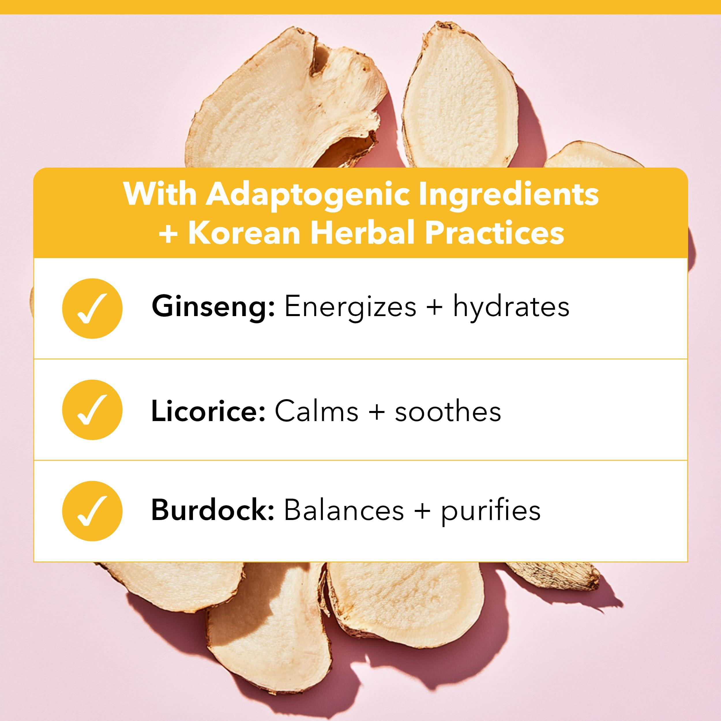 Six Gldn Six Gldn Botanical Cleansing Gel, Revitalizing Foaming Cleanser with Ginseng, Gentle Face Wash & Makeup Remover for All Skin Types, Cleanses, Balances & Hydrates - Vegan Korean Skincare, 100 ml