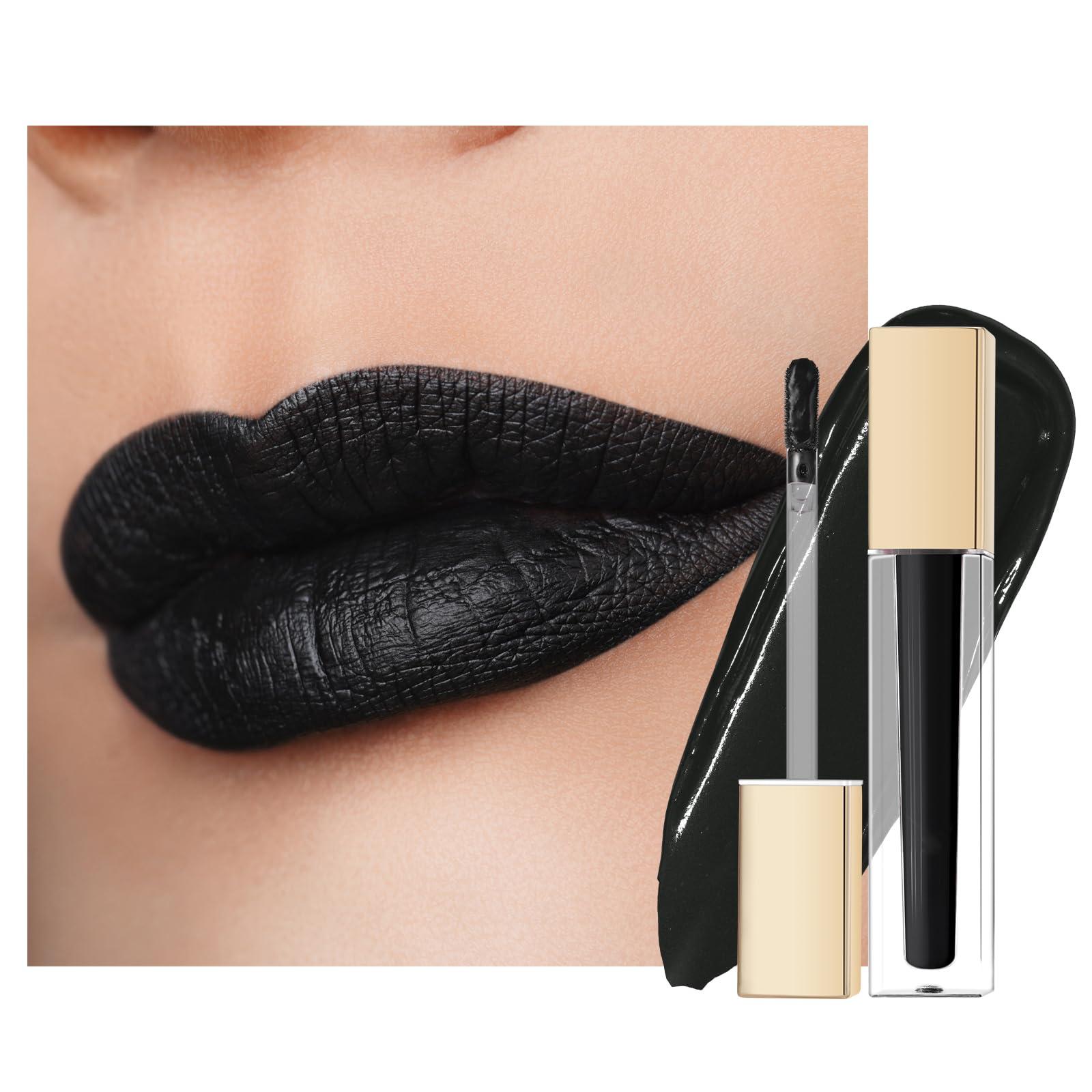 Oulac Oulac Black Lipstick for Women Halloween Makeup Matte Lipsticks, Highly Pigmented Color Lip Stain with Creamy Formula, Long Lasting, Waterproof, Vitamin E, Vegan, Cruelty-Free, M23