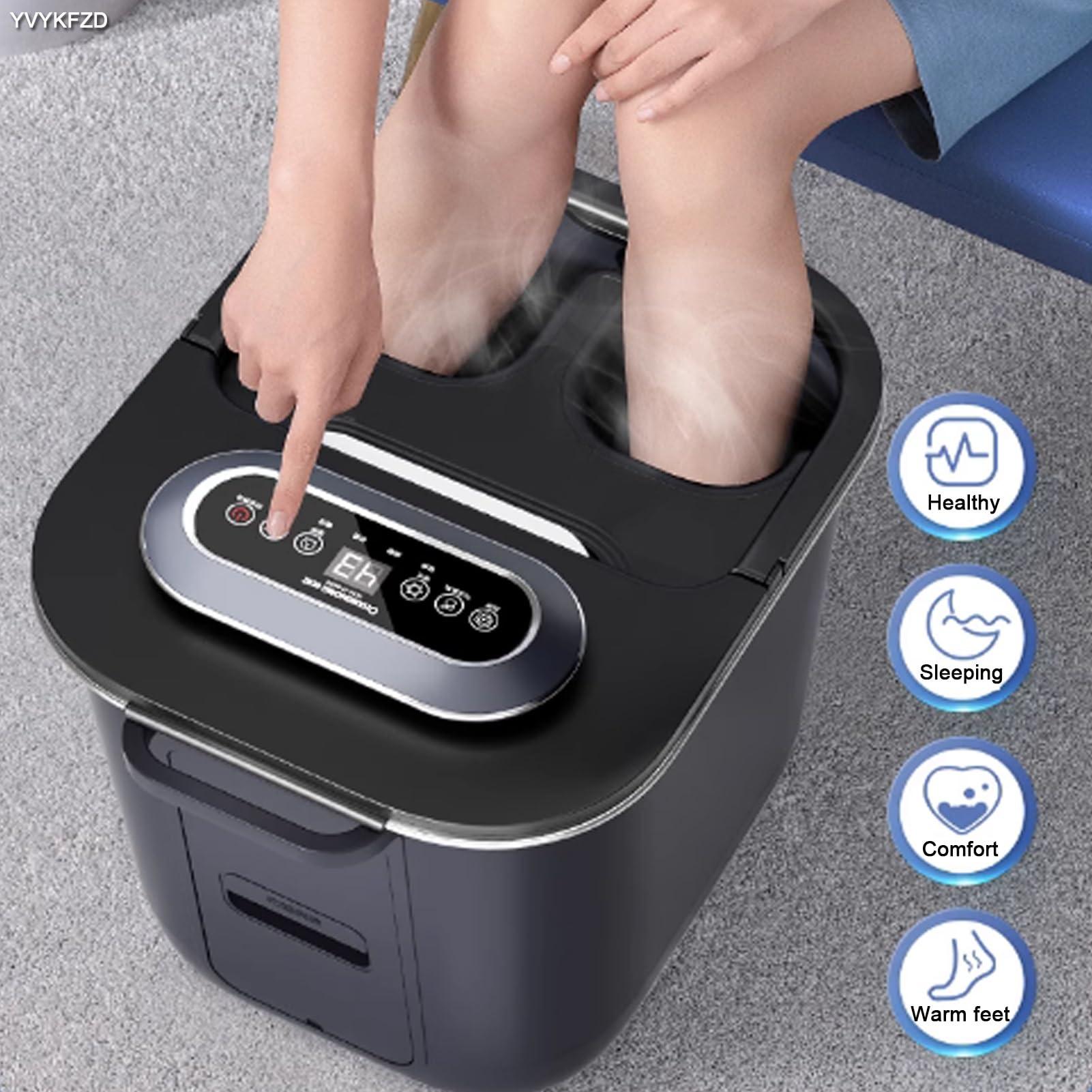 YVYKFZD YVYKFZD Foot Spa Bath Massager, Portable Foot Bath Basin, Foot Soak Tub with Handle, Heat, Temperature Control, Bubbles, for Tired Feet, Relieve Feet Muscle Pain