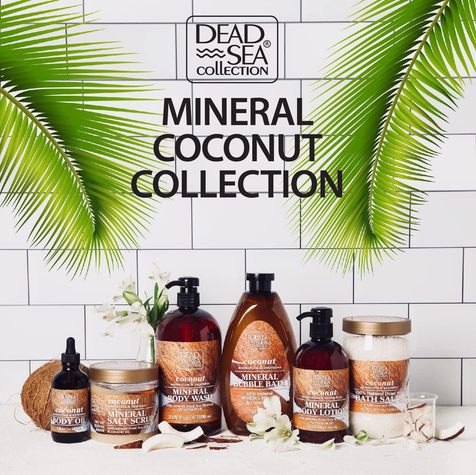 Dead Sea Collection Dead Sea Collection Body Oil for Dry Skin - Scented Coconut  Vitamin E Moisturizing & Nourishing, Anti-Aging & Skin Elasticity Support for Face 4 fl. Oz