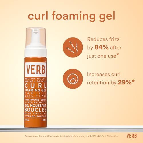 VERB Verb Curl Shampoo & Conditioner Duo, 12 oz + VERB Curl Foaming Gel Frizz Control Mousse for Curl Definition 6.7 fl oz Bundle