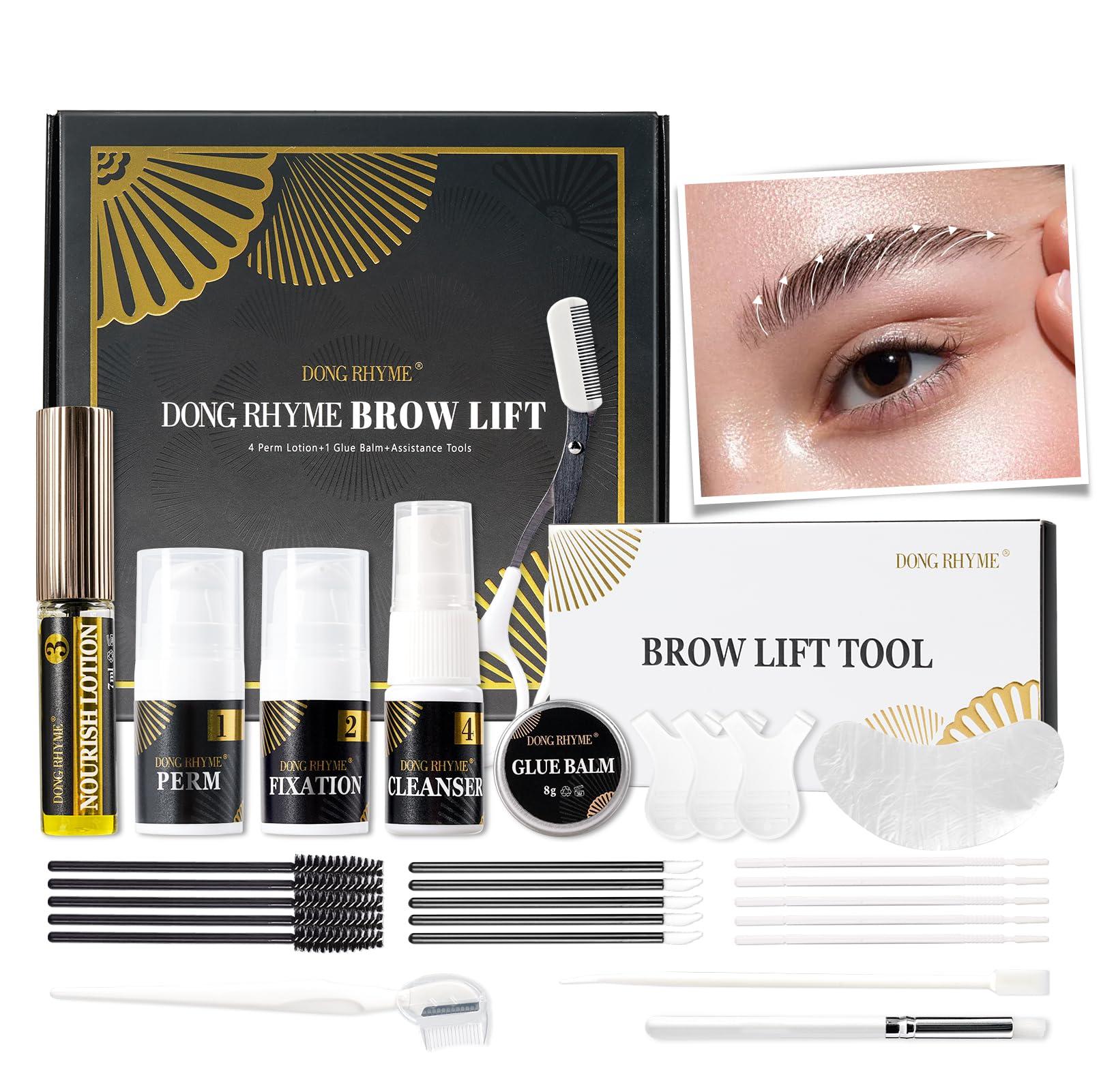 DONG RHYME DONG RHYME Brow Lamination Kit, Professional Eyebrow Lamination Kit, Semi-Permanent Brow Lift Kit, Long Lasting 6-8 Weeks Bushy & Full Brows Easy to Use Eyebrow Lift Kit at Home DIY