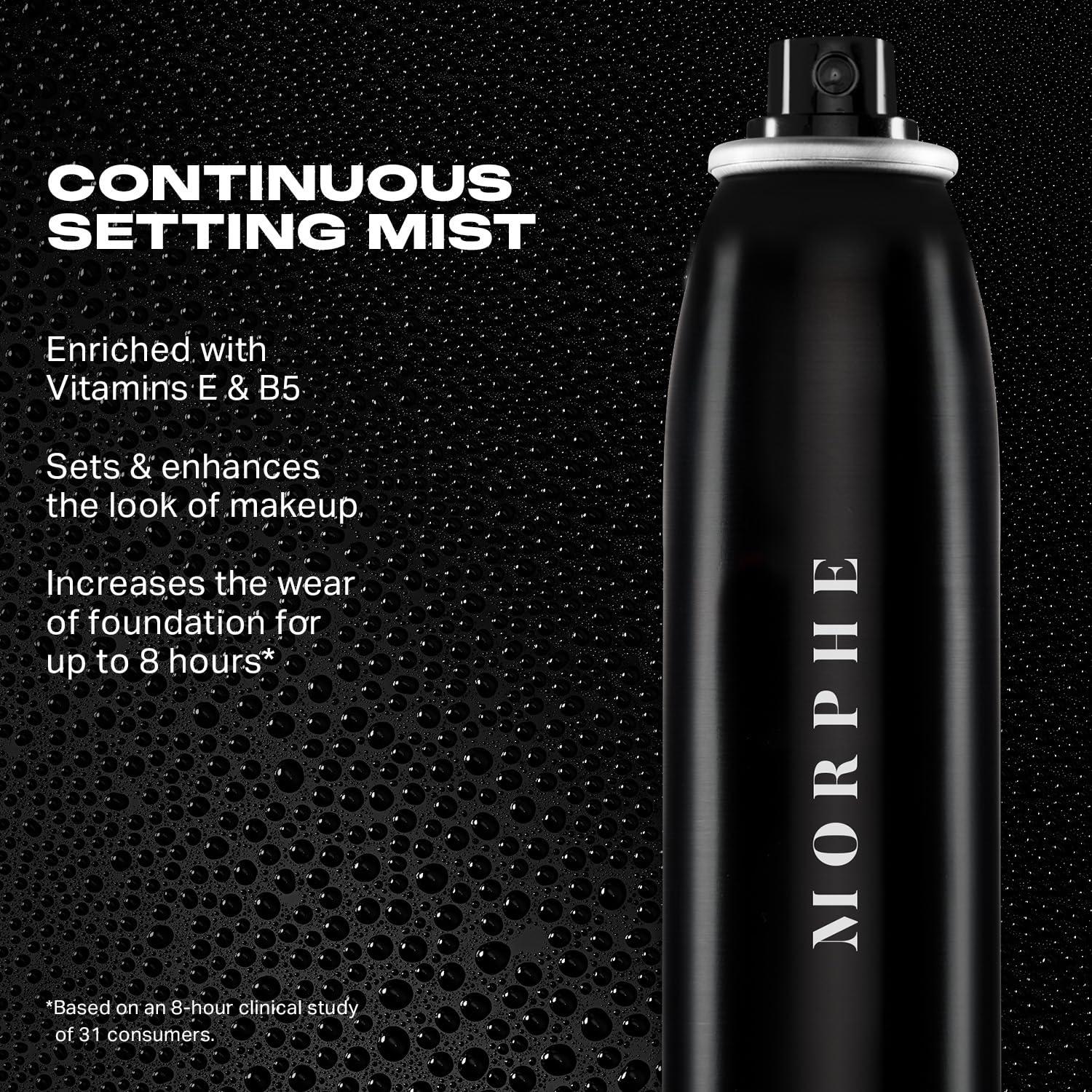 MORPHE Morphe Continuous Setting Spray - Micro-Fine Setting Spray for Makeup with a Natural Finish - Helps Makeup Resist Caking or Fading & Increases Wear of Foundation (2.8 fl oz)