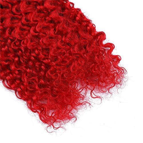 General Peruvian Red Color Human Hair Bundles with Closure 4 with 4 Inches Deep Wavy Mixed Length Virgin Double Drawn Hair Weft
