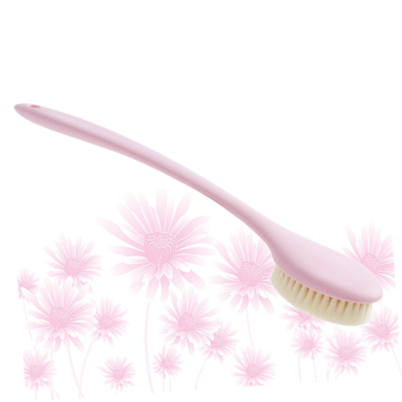 Beavorty Beavorty Body Scrubing Tool Bath Brush with Long Handle Tan Brush Body Scrub Brushes Dry Skin Body Brush Shower Body Brush Electric Razor Handle Body Brush Facial Cleansing Brush Face Pink