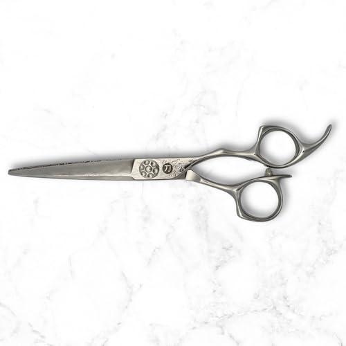 Saki Shears 6 Inch Hair Cutting Shears Made From Damascus Steel - Saki Kanzen - For Professional Haircutting - Wet or Dry Hair
