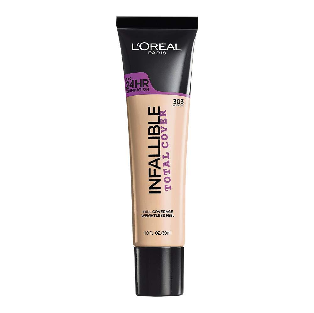 L'Oréal Paris L'Oreal Paris Infallible Total Cover Foundation, Nude Beige, 1 fl; oz.
