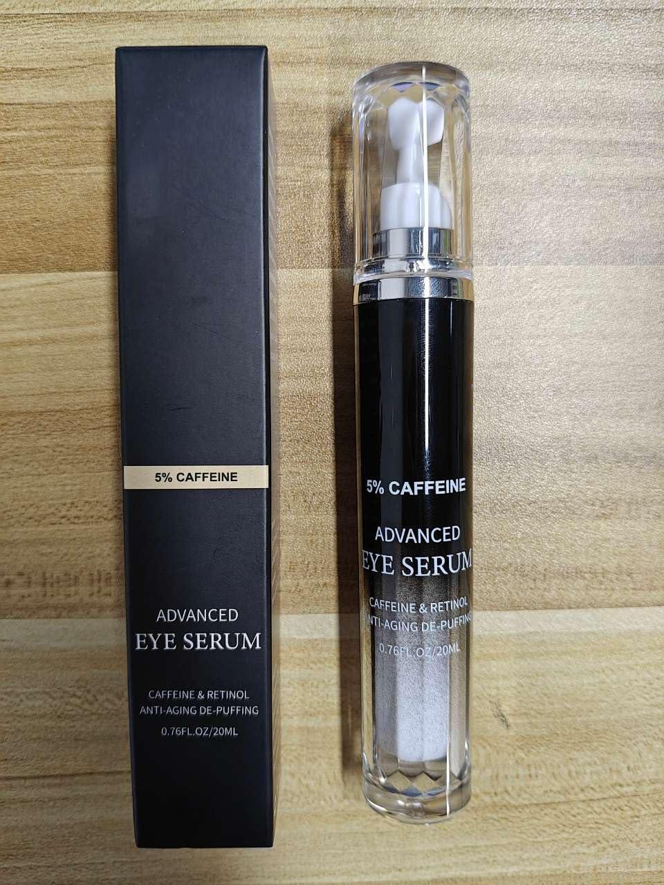 mopayzer Caffeine Eye Cream for Puffiness & Dark Circles, Under Eye Cream for Puffy Eyes, Eye Bags & Wrinkles, 2 PCS Anti Aging Eye Serum with Under Eye Roller, Reduces Fine Lines & Moisturize Skin.
