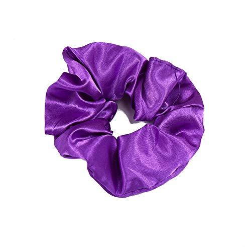 M Joy Decor 9 Pcs LED Hair Scrunchies, Light Up Soft Satin Fabric Hair Tie Grow in the Dark Christmas Party Birthday Ponytail Holder