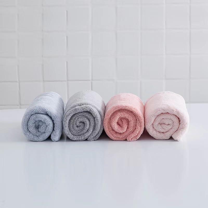 Generic Microfiber Hair Towel, 3 Pack Hair Turbans for Wet Hair, Drying Hair Wraps for Curly Hair Women Anti Frizz, Blue, Grey, Pink