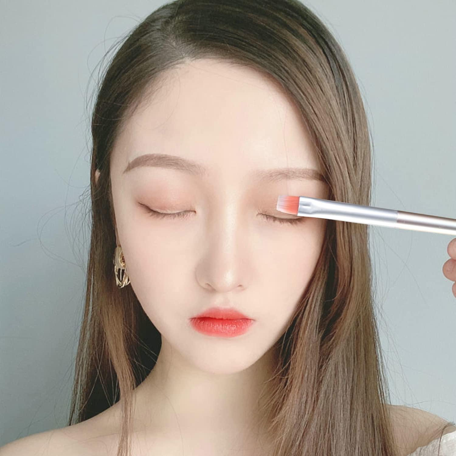 TEONEI TEONEI Neon Pink Eyeshadow Brush,Eyeshadow Blending Brush,Eye Makeup Applicators Concealer Brush,Cosmetic Tools,4PCS