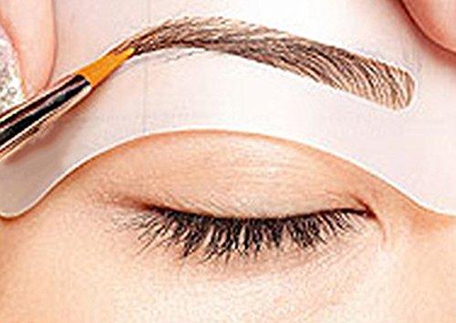 Broadfashion 4 Styles Reusable Eyebrow Shaping Stencils Template Grooming Kits (A5-A8)
