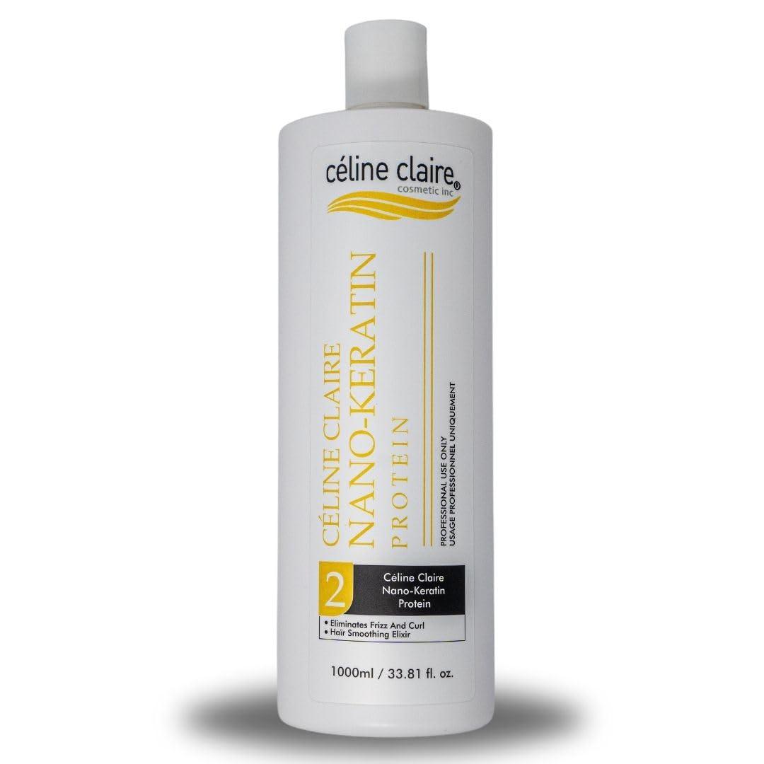 cline claire Cosmetic Celine Advanced Keratin Hair Treatment Smoothing System, Hair Straightener, Formaldehyde-free, Odor-free, No Fume, Safe for Use