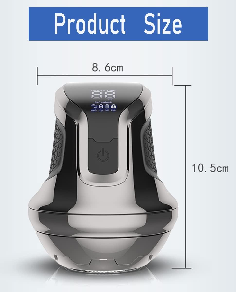 Ciyada Ciyada UFO Head Shavers for Bald Men, Mens Electric Bald Head Shaver Razors, Wet&Dry Cordless Rotary Face Hair Trimmer, Waterproof,Gold