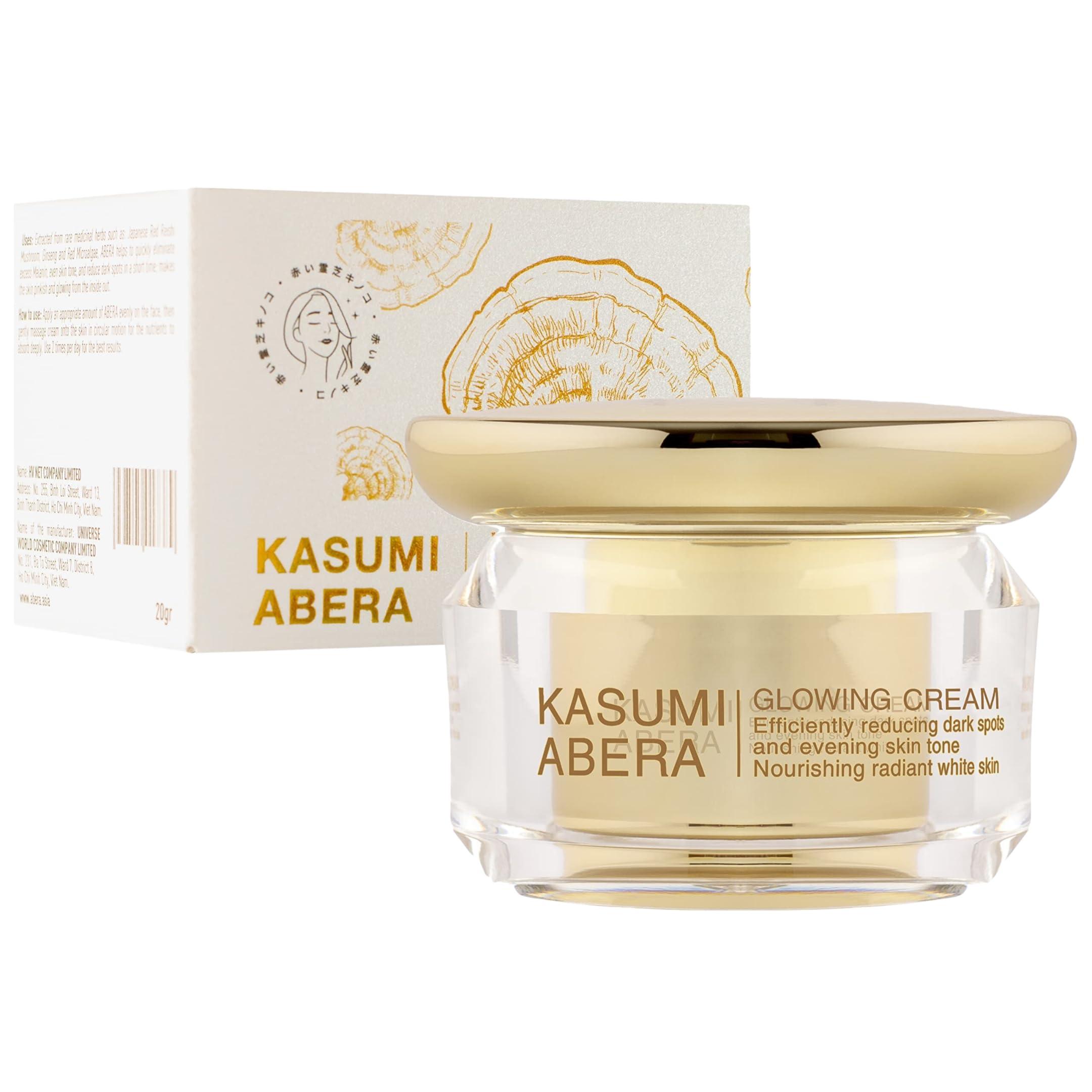 ABERA ABERA Kasumi Glowing Cream, Melasma Treatment with Niacinamide & HA, Dark Spot Remover For Face, Reduce Fine Lines, Wrinkles, Anti-aging, Red Ginseng Extract, Melasma Cream (0.7 Oz Per Item)